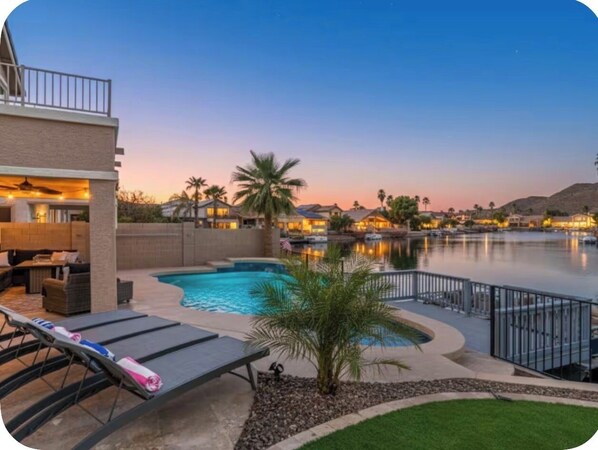 Pool - Waterfront Home with Heated Pool & Game Room (Glendale)