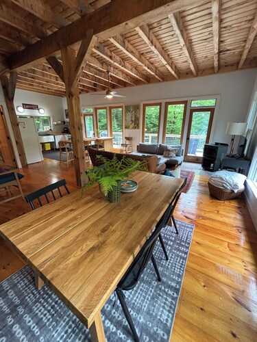 New! “Lost on a Mountain in Maine”: Escape to this pond front mountain-retreat!