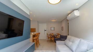 Basic Apartment | Living area | 40-inch TV with digital channels