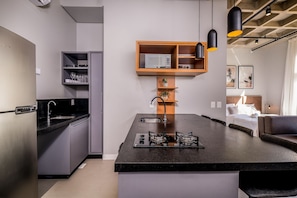 Basic Apartment | Private kitchen - Complete Loft 750m From Canas Beach Tps310 (Florianópolis)