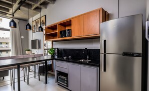 Private kitchen - Decorated Studio 750m From Canas Beach Tps205 (Florianópolis)