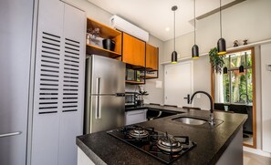 Private kitchen - Modern Loft Garden 750m From Canas Beach Tps106 (Florianópolis)