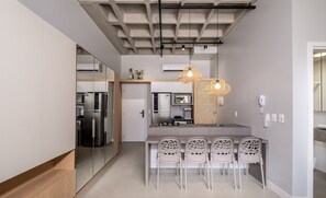 Private kitchen - Decorated Loft 750m From Canas Beach Tps209 (Florianópolis)