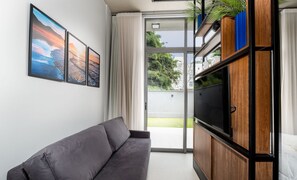 Living area - Modern Studio 750m From Canas Beach Tps108 (Florianópolis)