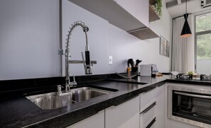 Private kitchen - Modern Studio 750m From Canas Beach Tps108 (Florianópolis)
