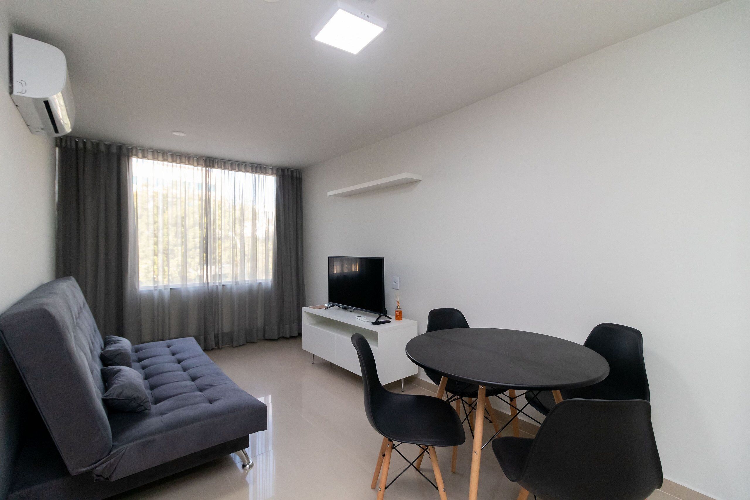 Basic Apartment | Living area | 40-inch TV with digital channels