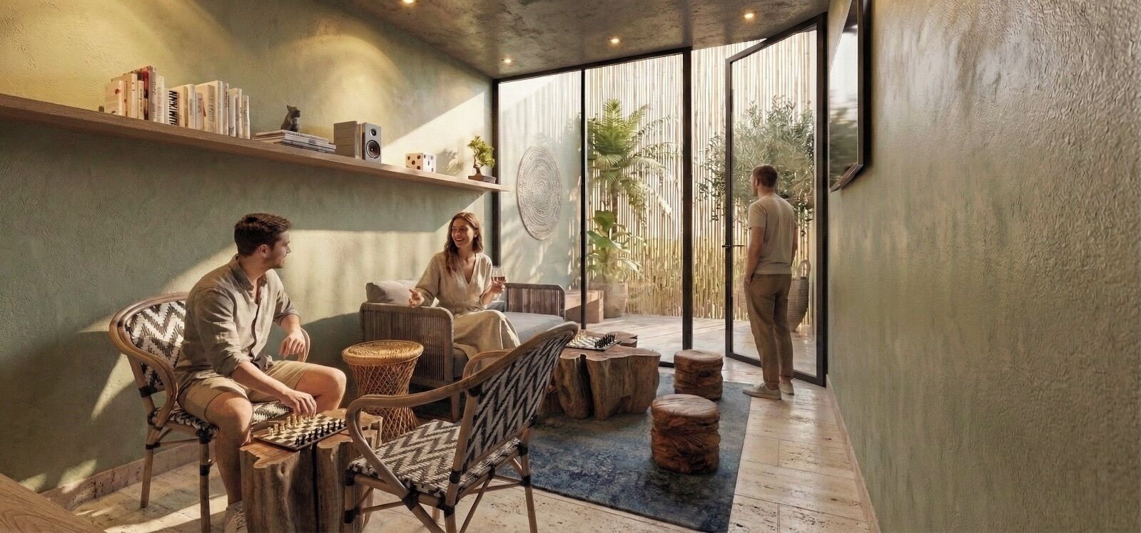 Outdoor treatment areas, massages