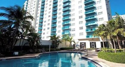 1-bedroom high rise resort on a top floor with balcony views of Ocean and City