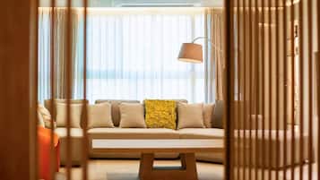 Superior Apartment, City View | Living area
