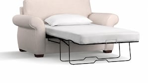 A sofa with a pull-out bed.