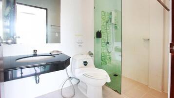 Deluxe Double Room, Balcony, Mountain View | Bathroom | Hair dryer, slippers, towels, soap