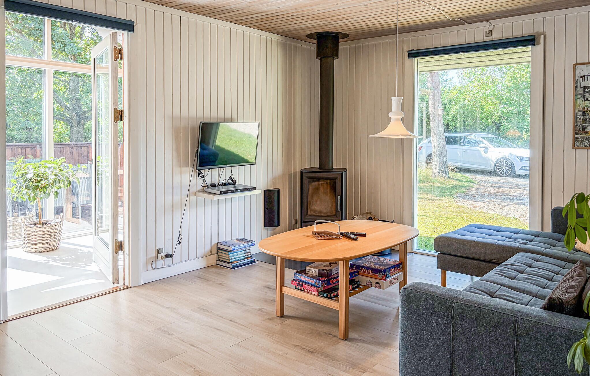 Smart TV, fireplace