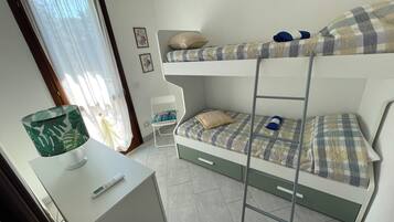 2 bedrooms, desk, iron/ironing board, WiFi (free)