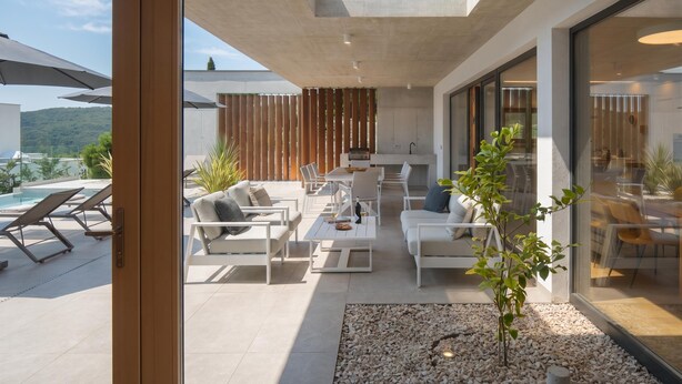 Standard Villa, 4 Bedrooms, Fireplace (Villa Saturea with Pool & Sauna near) | Outdoor dining