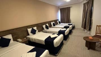 Minibar, desk, WiFi (free), bed sheets
