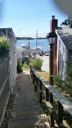 Property grounds - Teeny Tiny Beach Shack - steps to private sandy beach perfect for beach lovers (Bourne)