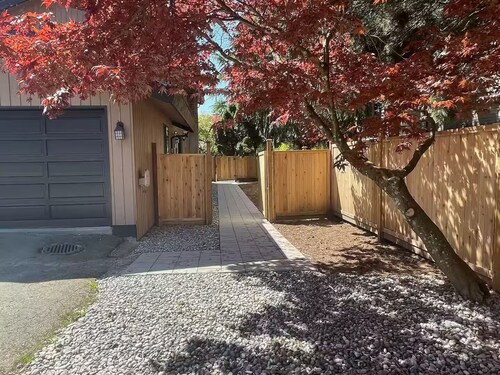 Modern Bright Lynn Valley Suite with Patio, Parking & Evergreen Surroundings