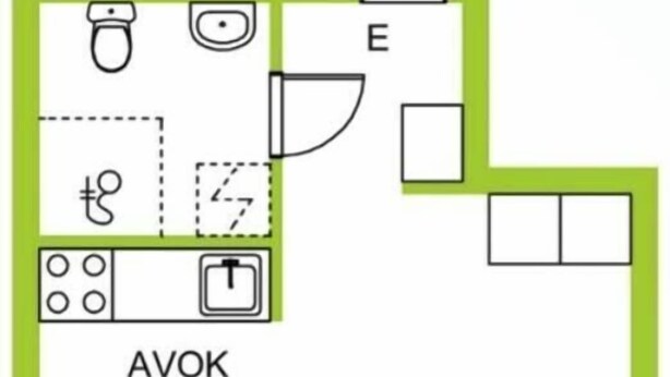 Estudio Confort, 1 cama de matrimonio, vistas al patio | Plano