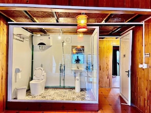 Double Room, Mountain View | Bathroom - Sky view homestay (Ta van)