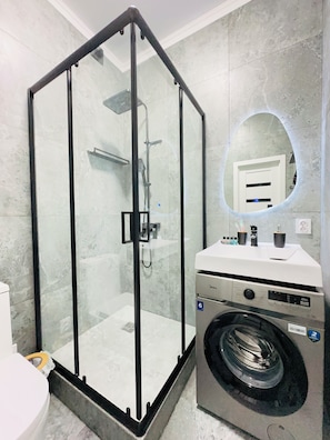 Apartment, Mountain View | Bathroom - Loft Apartment near MEGA Alma-Ata (Almaty)