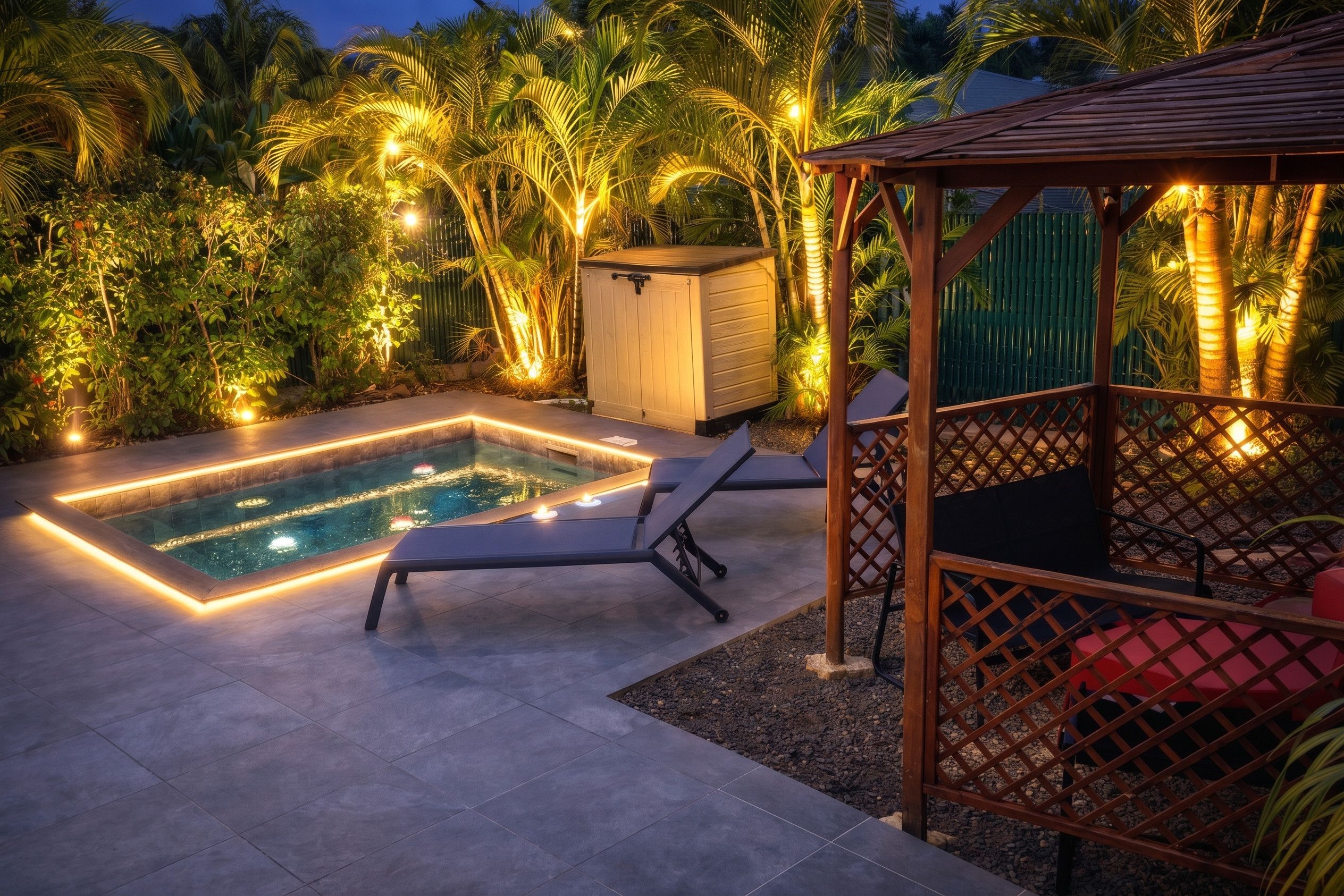 Vue sur piscine
