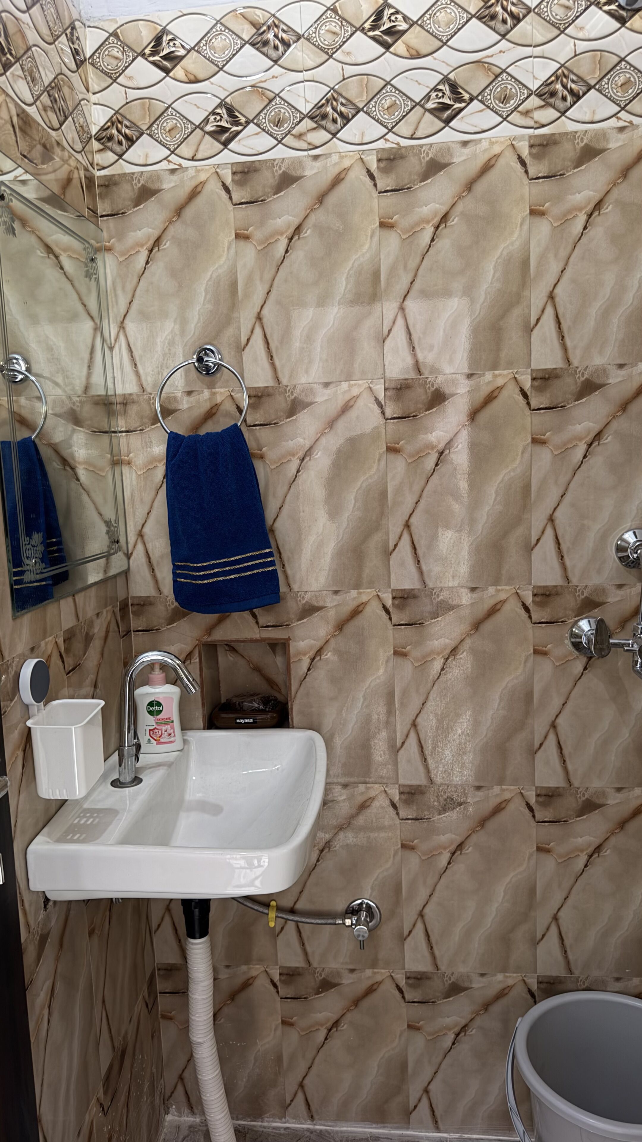 Towels, soap, shampoo