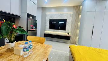 Deluxe Apartment, Balcony | Desk, laptop workspace, blackout drapes, soundproofing