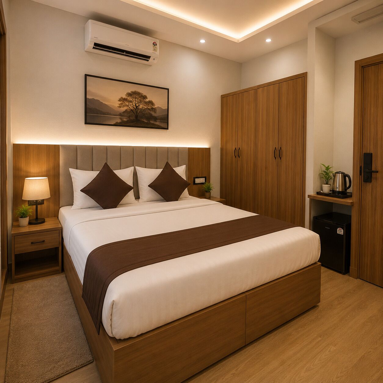 Family Double Room, Balcony | In-room safe, desk, laptop workspace, soundproofing