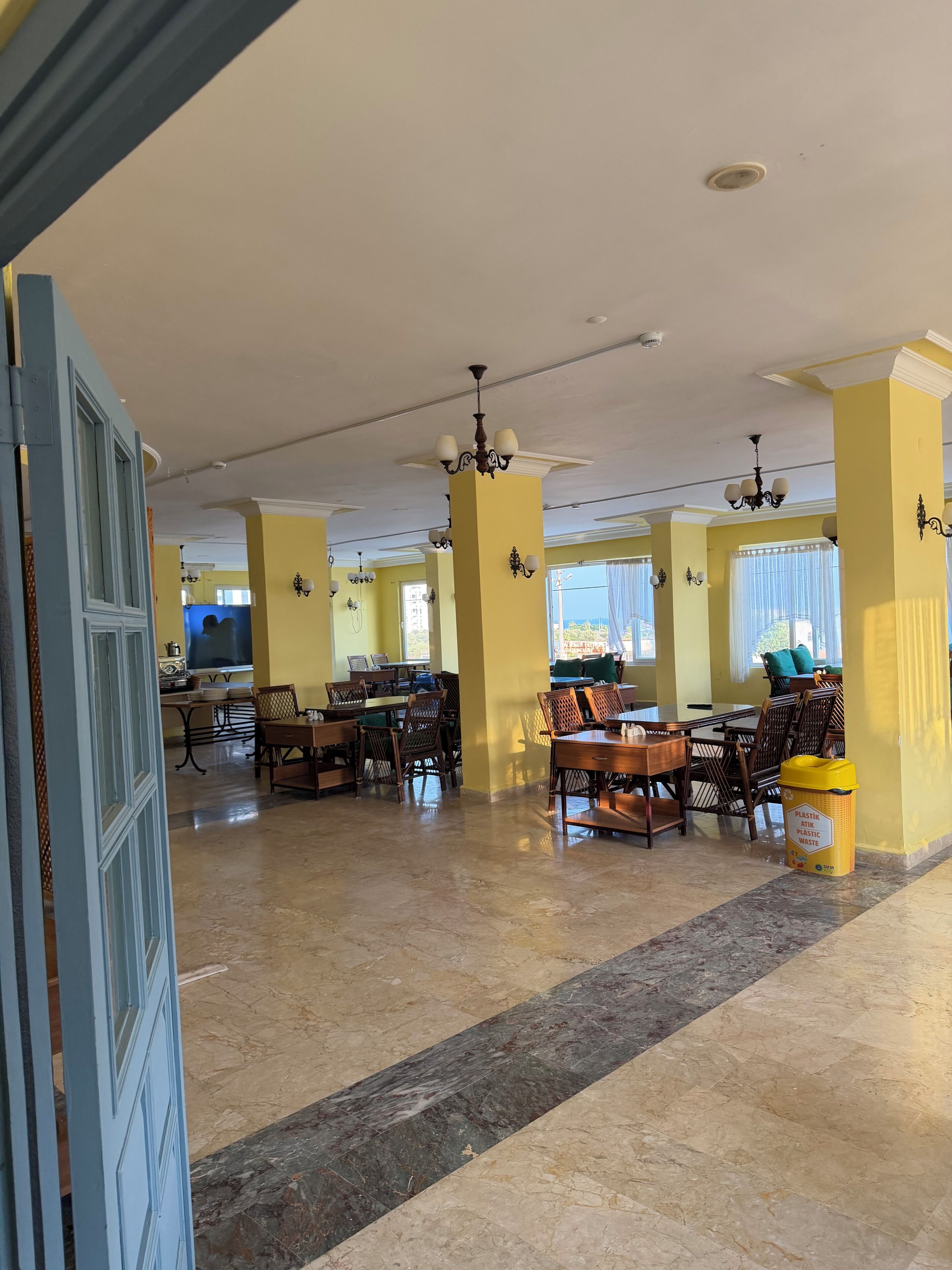 双人房（单人入住）, 阳台, 海景 | 用餐