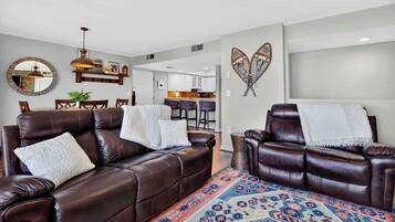 TV, fireplace, offices