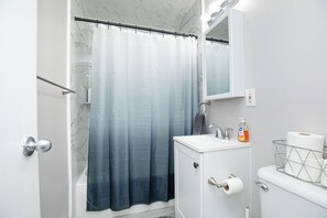 Hair dryer, towels, soap, toilet paper - Stylish 2Bed 2 Bath, Laundry, Gated Backyard, Smart Lock, Unit 2 (East Orange)