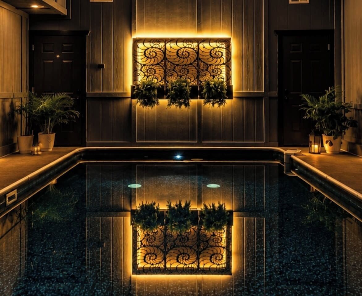 Indoor pool, a heated pool