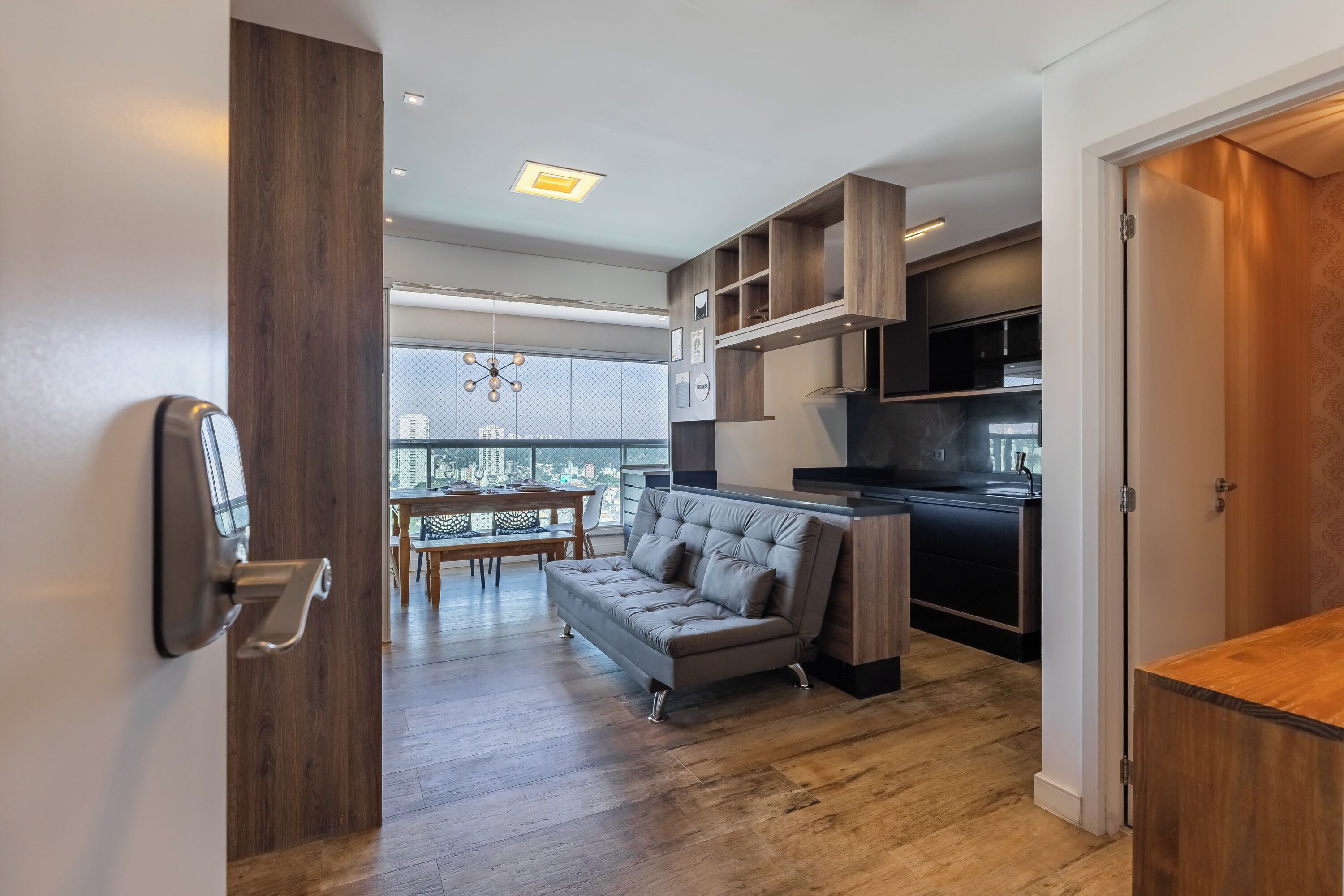 Premium Apartment, 1 Double Bed with Sofa bed, Kitchen, City View | Living area
