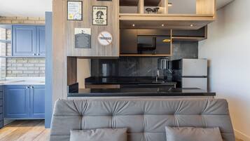 Premium Apartment, 1 Double Bed with Sofa bed, Kitchen, City View | Living area