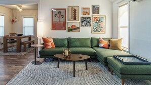 Living area - Oasis Dream: Pet-Friendly Hot Tub, Cold Plunge, EV Charger & Stargazing (Twentynine Palms)