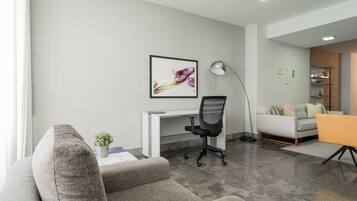 Chambre Double, vue baie | Coin séjour