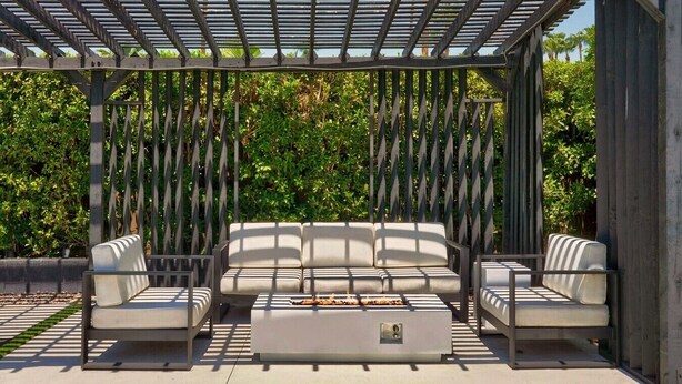 Terrace/patio - Speakeasy Bar, Pool, Hot Tub | 4BD, Palm Springs | Sleeps 8, Private Patios, Poker Table (Palm Springs)