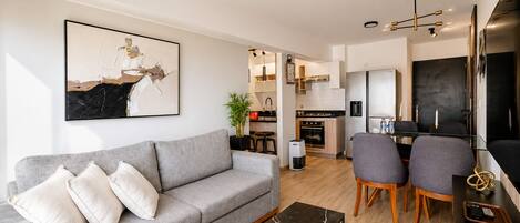 Apartment, City View | Living area