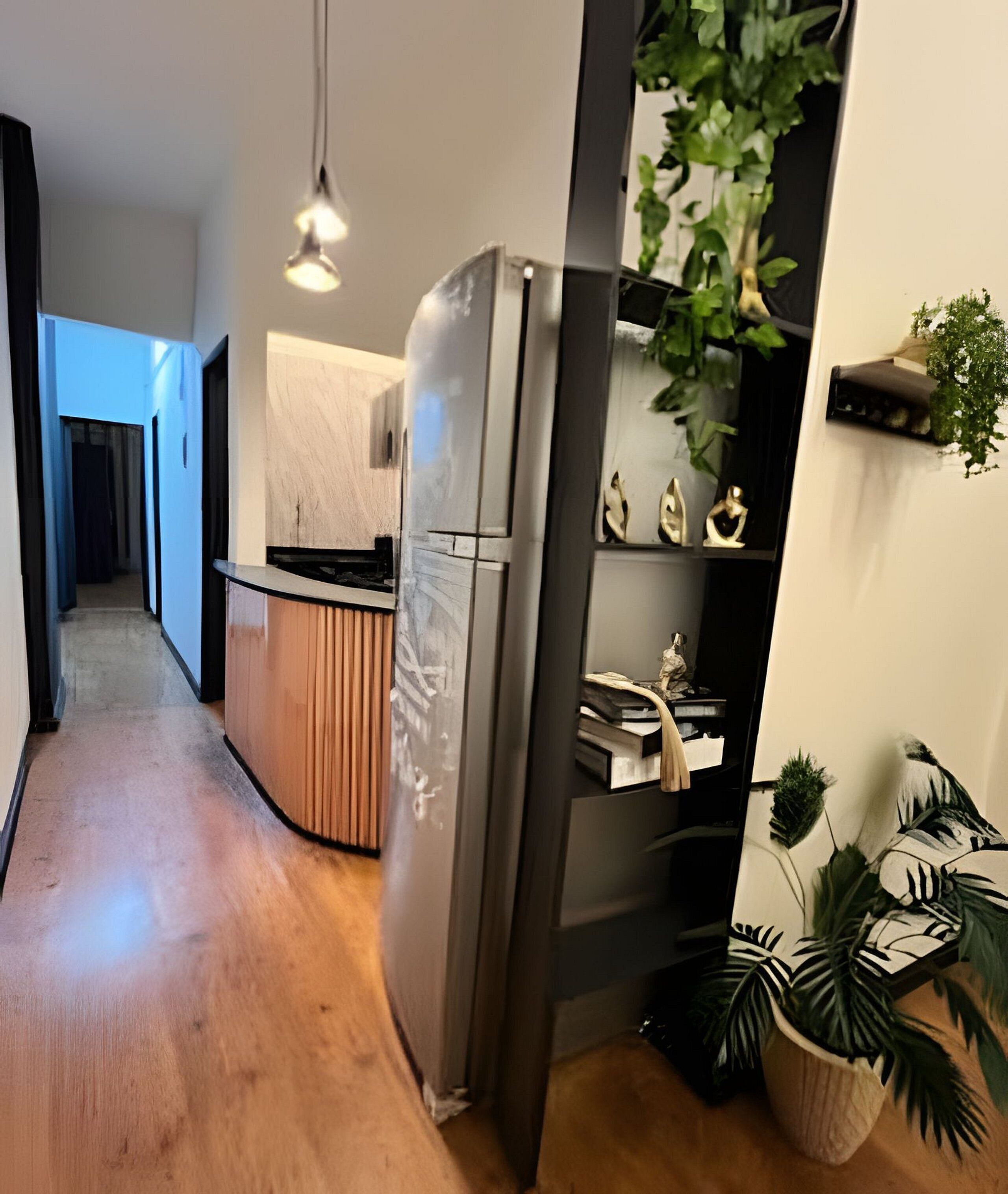 Deluxe Apartment | Private kitchen | Full-sized fridge, microwave, oven, stovetop