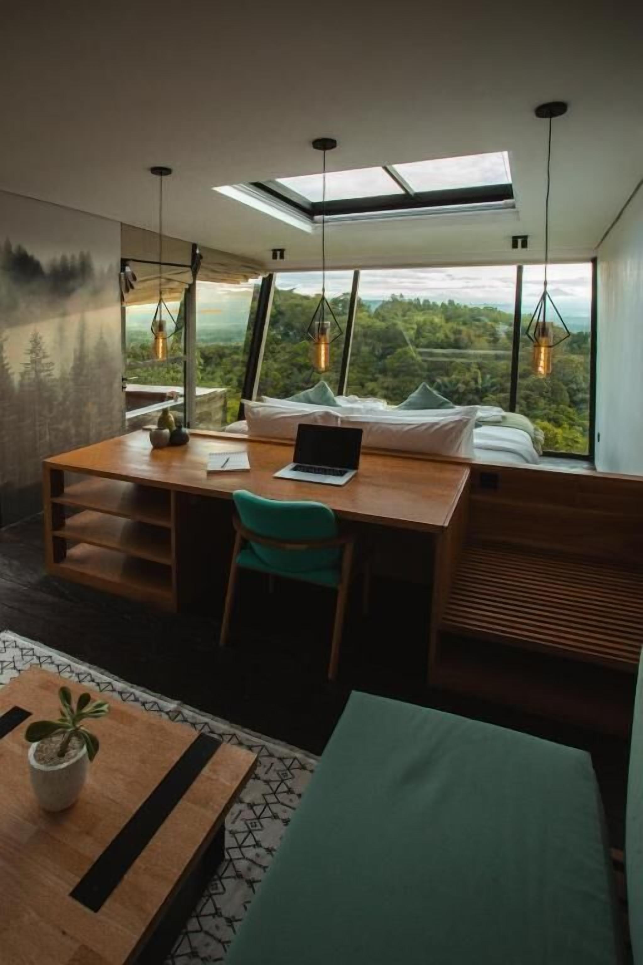 Kabin, 1 kamar tidur, hot tub, pemandangan gunung | Interior