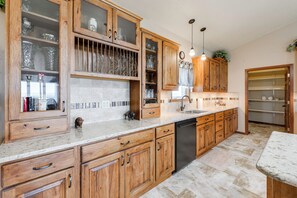 Coffee/tea maker, fridge, microwave, stovetop - Bison Ranch Retreat: 8 Mi to Niobrara State Park (Niobrara)