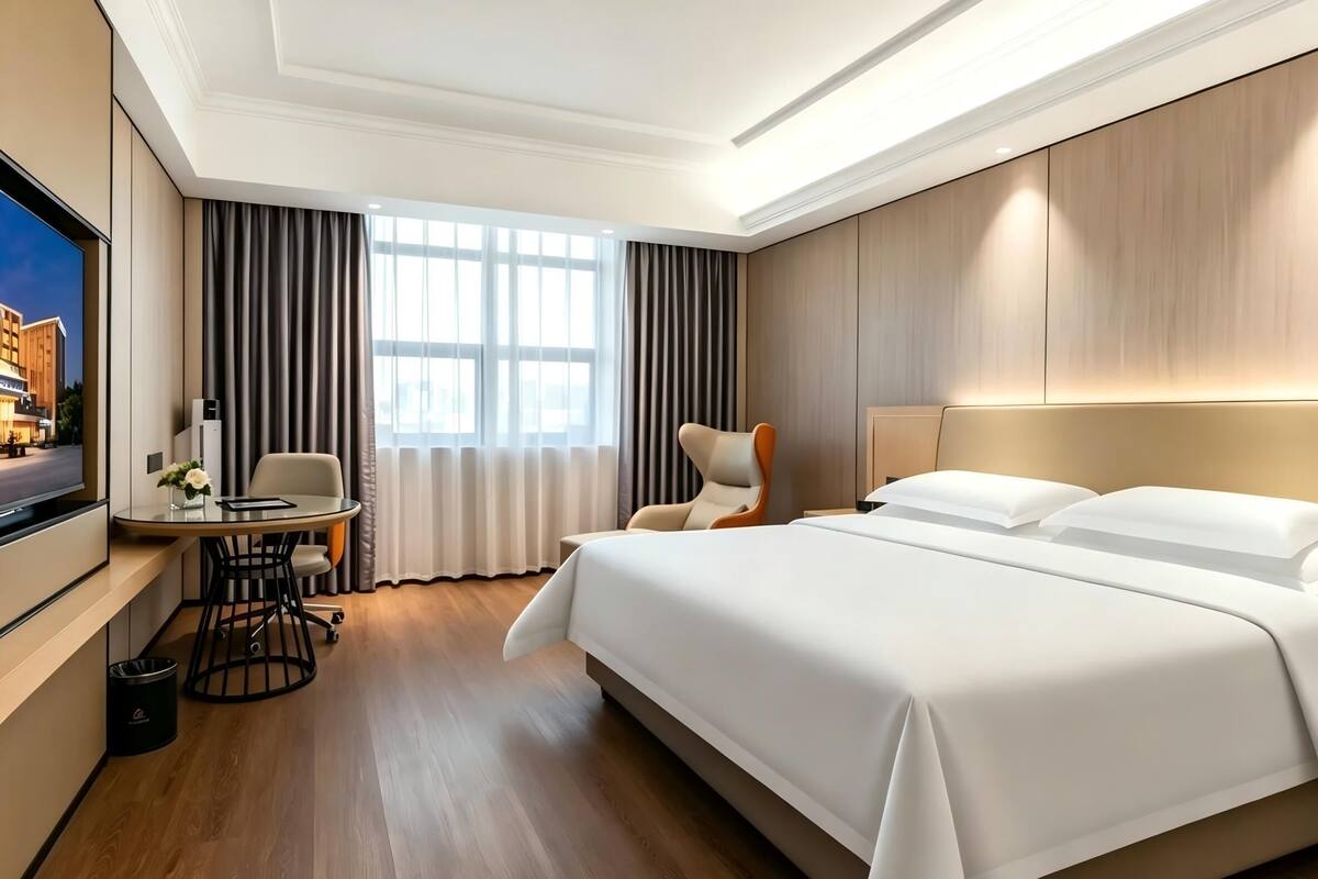 Classic-Doppelzimmer zur Einzelnutzung | Schreibtisch, laptopgeeigneter Arbeitsplatz, kostenloses WLAN