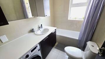 Hair dryer, towels