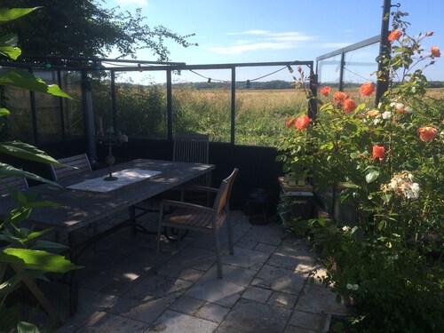 House in the dunes with a fantastic view over the fields