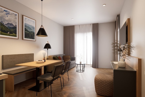 Apartment 2 Süd-West - Balkon-Wohnbereich