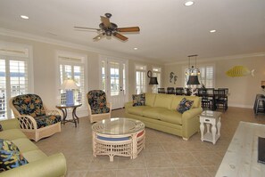 Living area - Quality Time: Private Pool Retreat Just Steps from the Beach (Murrells Inlet)