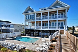 Pool - Sea La Vie: Oceanfront Retreat, Private Pool & Game Room (Murrells Inlet)