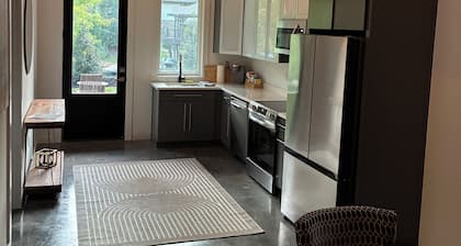 Two bedroom underground space sits right on the water.