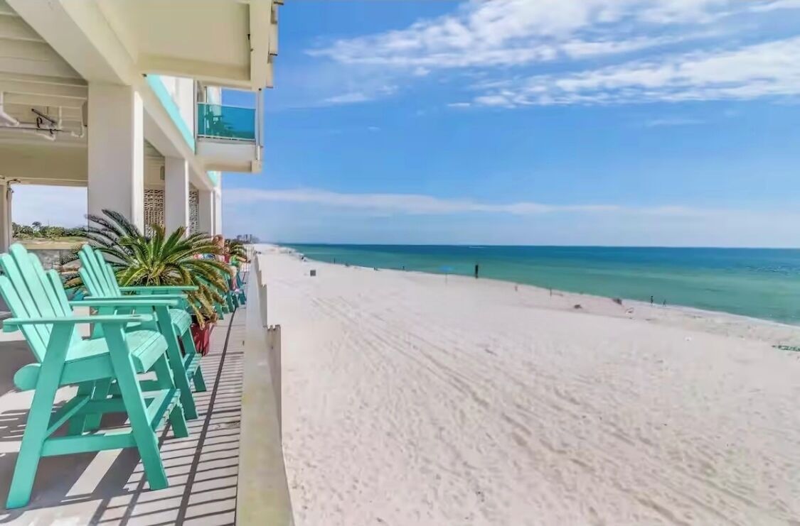 Private beach, white sand