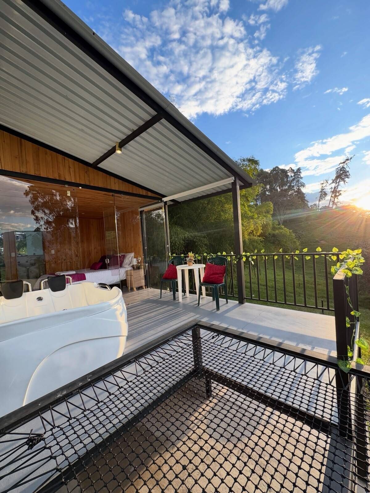 Cabin, Balcony, Mountain View | Terrace/patio
